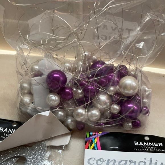 Silver and Purple Party Lights Set - Picture 2 of 4